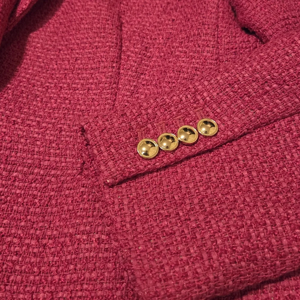 Ann Taylor Pink Tweed Blazer - Picture 9 of 9